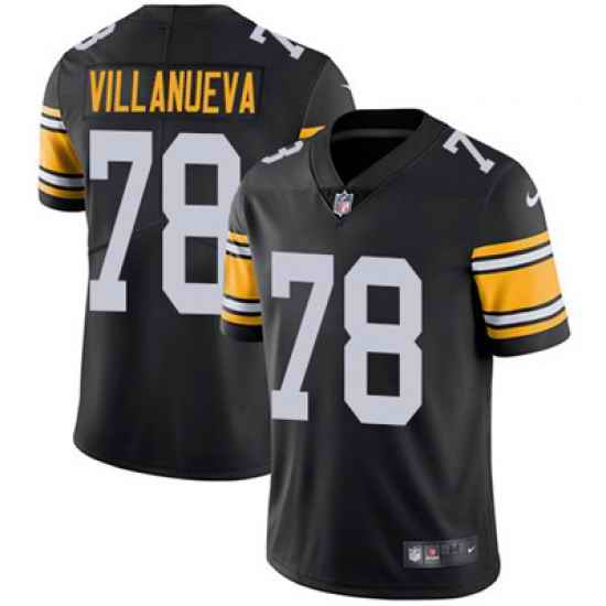 Nike Steelers #78 Alejandro Villanueva Black Alternate Mens Stitched NFL Vapor Untouchable Limited Jersey
